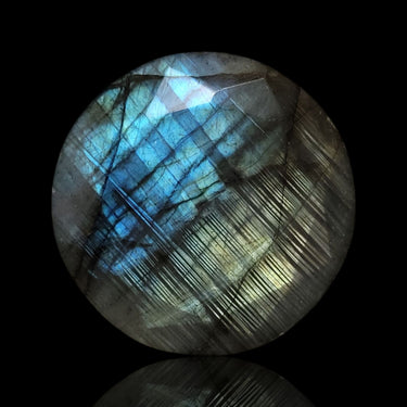 43Ct Natural Labradorite Round Faceted 27mm